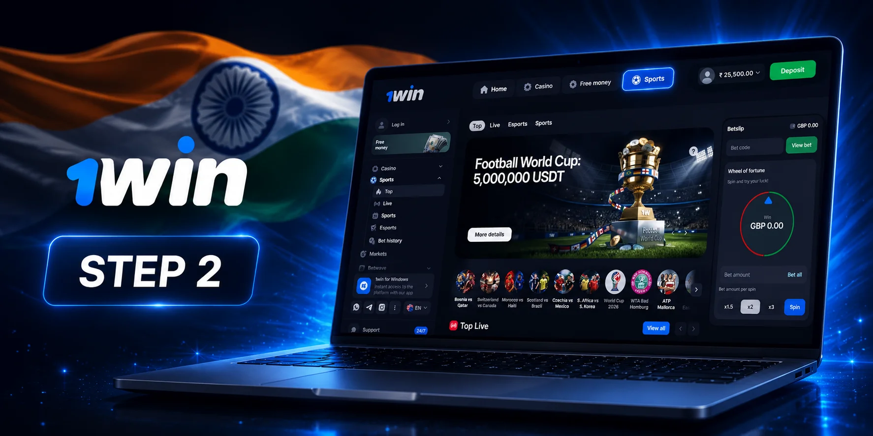 Navigating the pre-match sportsbook and live events betting panel on 1win.